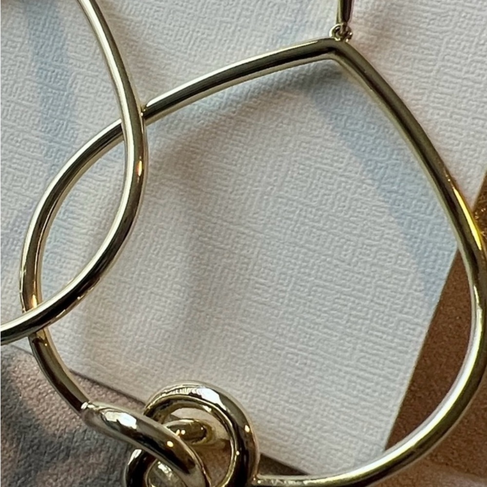Kendra Scott Gold Open Teardrop Knot Earrings - Picture 2 of 3